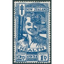 New Zealand 1931 2d + 1d blue Smiling Boy Health SG547 MNH