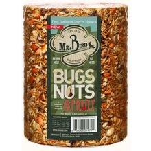 2-Pack Mr. Bird Bugs, Nuts & Fruit Wild Bird Seed Large Cylinder 4 Lbs. 2 Oz.