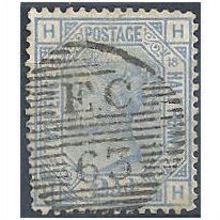 1880 SG142 2 1/2d Blue Plate 18 Good/Fine Used Check Letters "HH".
