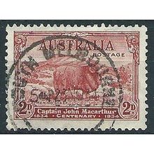 Australia 1934 SG150 2d Carmine-Red Fine Used ... .