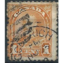 Canada 1930 SG288 1c Orange (Remainders) Good Used . . ..