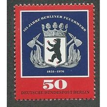 BERLIN - 1976 50pf U/M '125TH ANN OF BERLIN FIRE SERVICE ' (EBID42-433)
