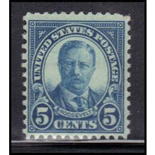 637 5c Theodore Roosevelt Just Clears MNH U0457