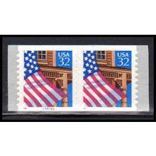 2915Av 32c U.S. Flag Over Porch Fine MNH CNP Left 55555A V/UL PA1799