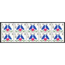 2441a 25c Love Very Fine MNH Pane/10 L00282