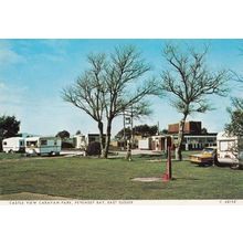 Castle View Caravan Park Pevensey Sussex 1970s Camping Postcard