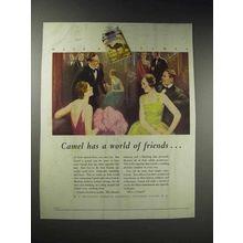 1929 Camel Cigarettes Ad - Has a World of Friends