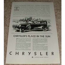 1929 Chrysler 75 Royal Sedan Ad Place in Sun!