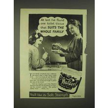 1945 Scott Tissue Waldorf Toilet Paper Ad - One that Suits the Family