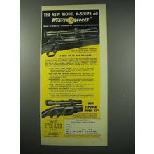 1954 Weaver Model K4; K3 Scope Ad - Series 60