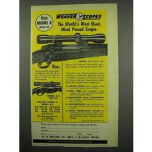 1954 Weaver Model K4; K3 Scope Ad - Most Proved