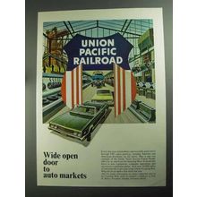 1968 Union Pacific Railroad Ad - Open Door Auto Markets