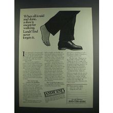 1984 Lands' End Shoes Ad - All is Said and Done