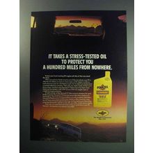 1986 Pennzoil GT Performance Motor Oil Ad - Protect You