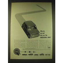 1960 BMC 850 Car Ad - Why do we call this car the incredible 850?