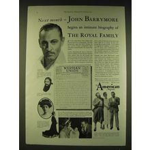 1933 The American Magazine Ad - Next month - John Barrymore begins biography