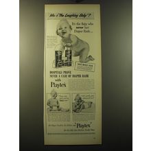 1949 Playtex Advertisement - Baby Oil, Baby Powder, Baby Cream, Baby Pants