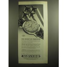 1959 Movado Kingmatic Chronometer Watch Ad - The height of precision