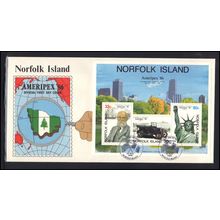 FDC Norfolk Island AMERIPEX '86 (Cachet-U/A) Box0327