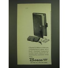 1968 Bosca Advertisement - Glazed Cobra Constant Companion Leather Lined Clutch