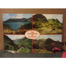 multiview, GLENCOE, ARGYLL, SCOTLAND unused postcard 'Hail Caledonia' series =