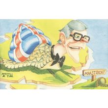 John Major Maastricht Treaty Comic Politics Postcard