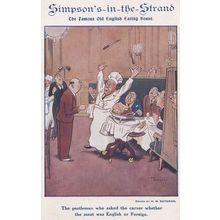 The Strand London Restaurant Chefs Fawlty Towers Type Disaster Comic Postcard