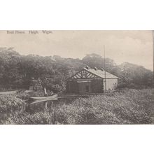 Wigan Rowing Club Boat House Antique Lancashire Postcard