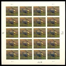 4145, $16.25 VF Express Mail Sheet of Twenty Stamps Marine One - Stuart Katz