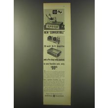 1956 General Electric Convertible Amplifier and Pre-Amp Advertisement