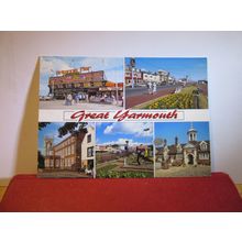 multiview, GREAT YARMOUTH, NORFOLK unused postcard by J. Salmon 2-29-11-22 (a) =