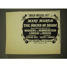 1961 The Sound of Music Play Advertisement - Smash Musical Hit!