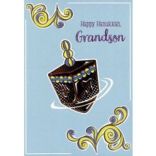 Happy Hanukkah Grandson - HANUKKAH GREETING CARD - 93267