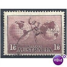 Australia 1937 SG153a 1s6d Dull Purple Fine Used .