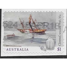 AUS 2017 $1.00 (S/A) 'SHIPWRECKS -CLONMEL' ON PAPER FINE USED (EBID25-865)