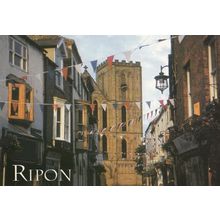 Ripon on Fete Carnival Day Street Flags Postcard