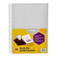3x Packs Marbig Display Book Refill A4 Kwik Zip 206000 Pack 10