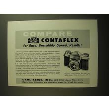 1955 Carl Zeiss Contaflex Camera Ad - Compare