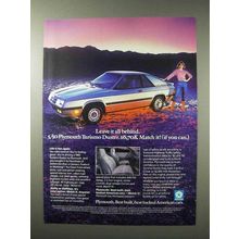1985 Plymouth 5/50 Turismo Duster Car Ad - Leave It