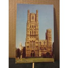 WEST FRONT, ELY CATHEDRAL, Cambridgeshire used postcard J. Salmon 1961 pm =