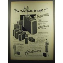1952 Hartmann Luggage Ad - Can this price be right?