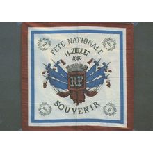 1880 French Revolution National Victorian Fete Flag Sign Postcard