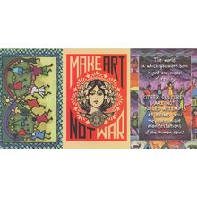 Shepard Fairey Make Art Not War Circle Dance 3x Painting Postcard s