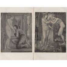 Sir Edward Burne Jones Pygmalion 2x Antique RPC Painting Postcard s