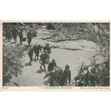 US Infantry On The Move American Signal Corps Army WW2 Postcard