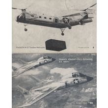 Chance Vought F7U-3 Cutlasses US Navy Military Aircraft 2x Old Photo Card s