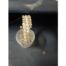 womens pearl & white gem bracelet perfect