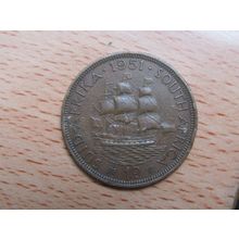 Suid Africa South Africa 1951 1d Penny Coin