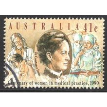 AUSTRALIA 1990: CENTENARY OF WOMEN IN MEDICAL PRACTICE - 41c USED (G1)