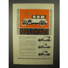 1923 Haynes 55 Sport Sedan, Touring, Roadster Ad